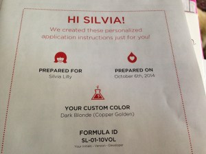 Personalized instructions!